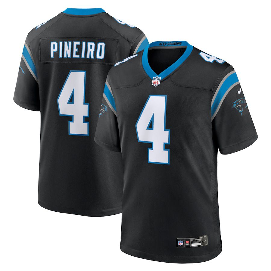 Men Carolina Panthers #4 Eddy Pineiro Nike Black Team Game NFL Jersey